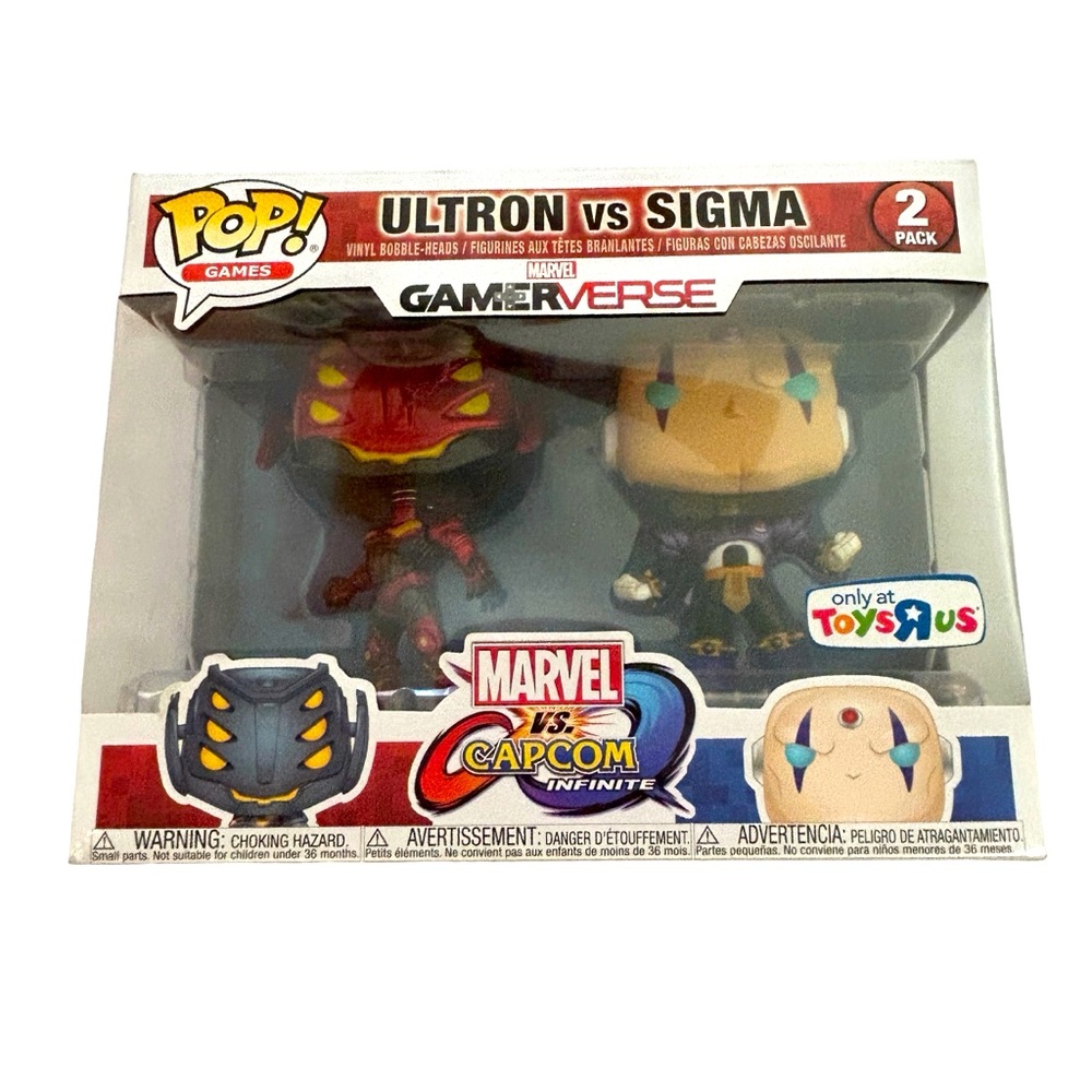 Funko Pop Marvel Capcom Ultron vs Sigma 2 pack Toys R Us Exclusive Gamverse NOS